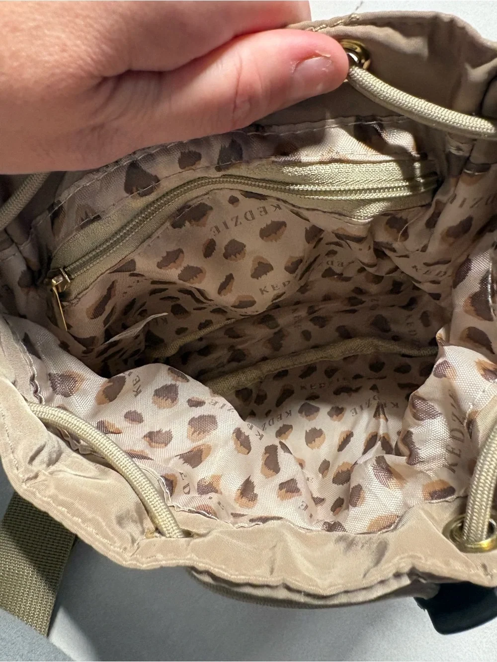 Kedzie Taupe Women's Nylon Backpack - Casual Everyday Pack